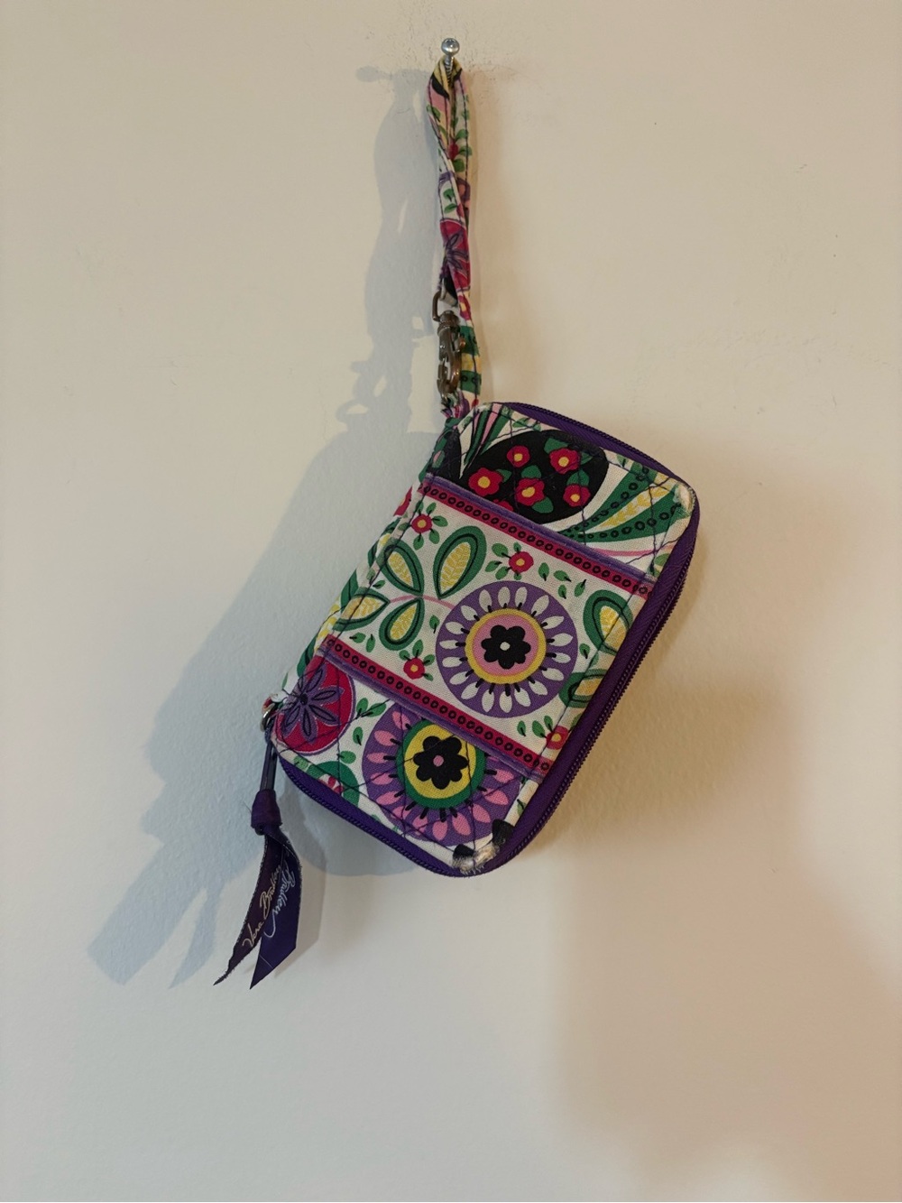 Vera Bradley Floral Wristlet Wallet - Purple Multicolor